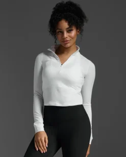 Flex Crop 1/2 Zip Long Sleeve