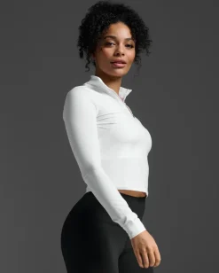 Flex Crop 1/2 Zip Long Sleeve