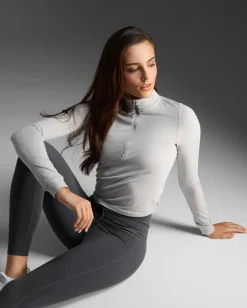Flex Crop 1/2 Zip Long Sleeve
