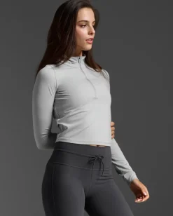 Flex Crop 1/2 Zip Long Sleeve