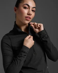 Flex Crop 1/2 Zip Long Sleeve
