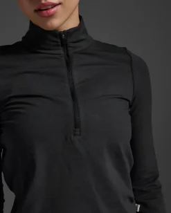 Flex Crop 1/2 Zip Long Sleeve
