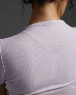Fluid Ribbed Crop Tee