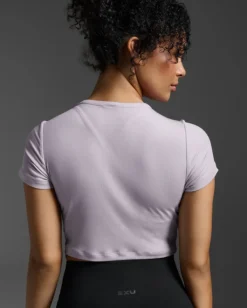 Fluid Ribbed Crop Tee