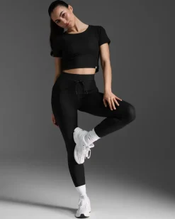 Fluid Ribbed Crop Tee