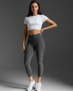 Fluid Ribbed Crop Tee